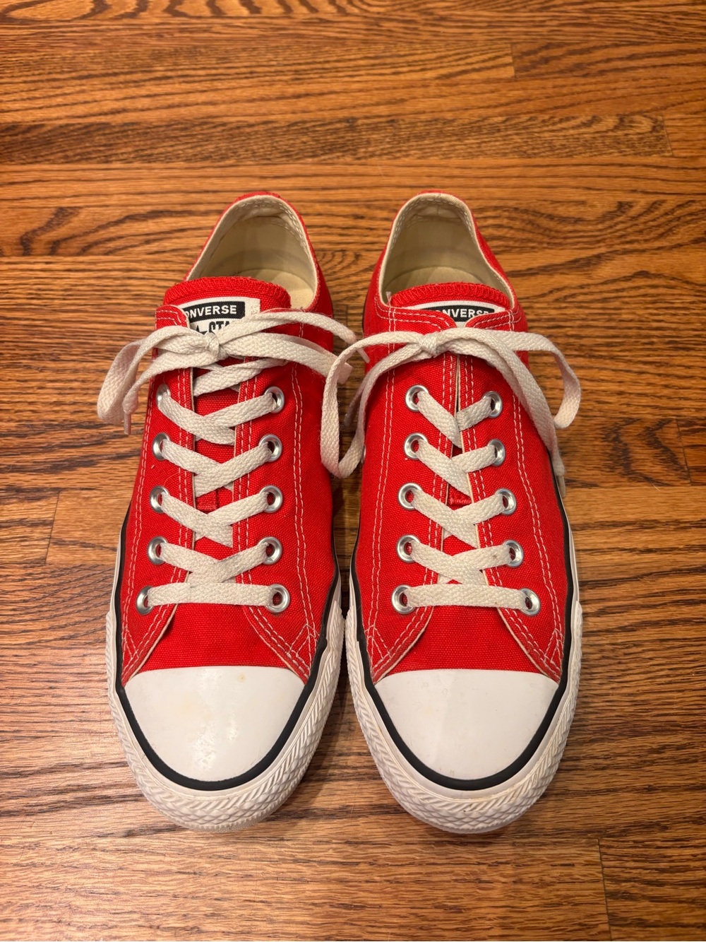 Converse Red Low Top Women's Canvas Sneakers